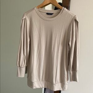 Denver Hayes Cream Long Sleeve Top